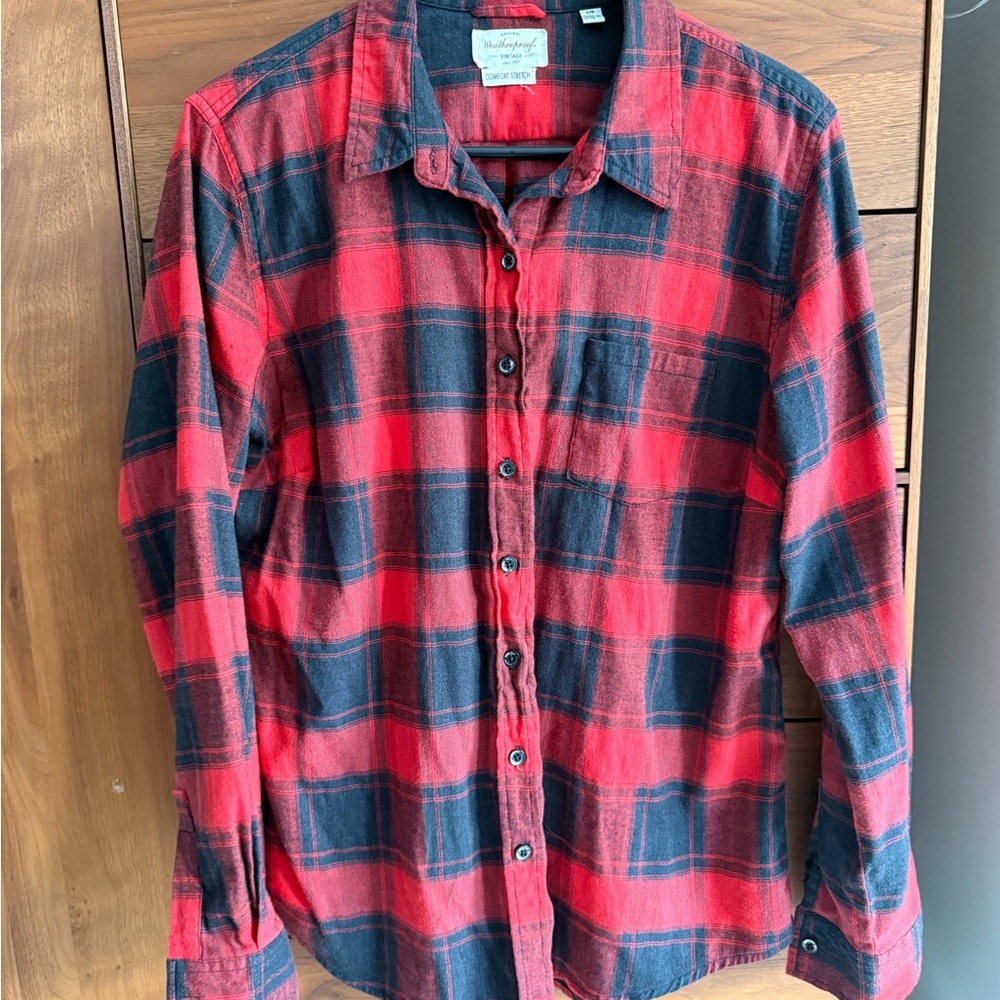 Weatherproof Red Black Plaid Long Sleeve Shirt L - Picture 9 of 9